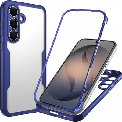 Hoesje geschikt voor Samsung Galaxy S26 - Techsuit ColorVerse 360 Case met Screenprotector - Blauw