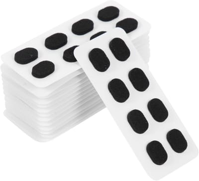 50 stuks antislip-neuspads van latexschuim voor brillen (Zwart B); zachte, comfortabele en slipvaste pads die voorkomen dat brillen en zonnebrillen van de neus glijden, druk verlichten en helpen om afdrukken en verschuiven te voorkomen Dikke versie.