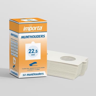 Importa Munthouders om te nieten 22,5mm - 50 stuks