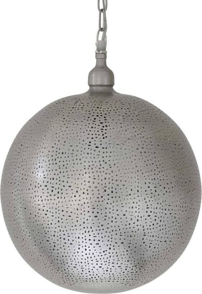 Safaary - Oosterse Hanglamp Zilver Ajla Ø 30 x 40cm