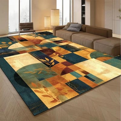 Moderne Geometrische Kunst Woonkamer Tapijt Kleurrijk Abstract Ontwerp Binnenkleed Decoratief Vloerkleed voor Woonkamer Huisdecoratie 40x60cm