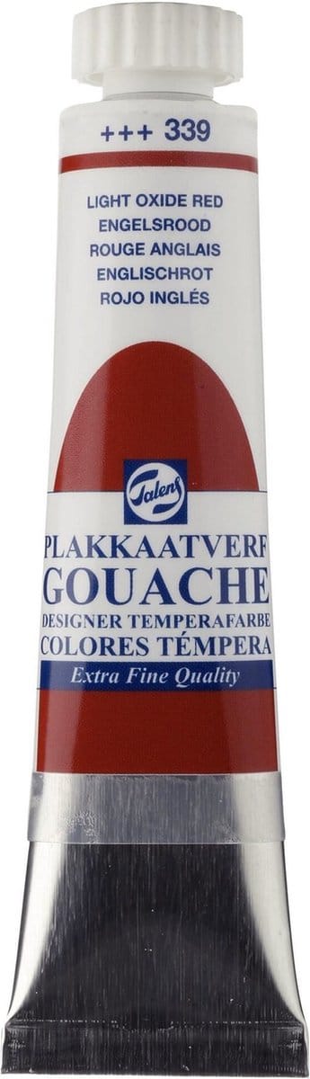 Plakkaatverf - 339 Engelsrood - Gouache extra fine - Talens - 20 ml