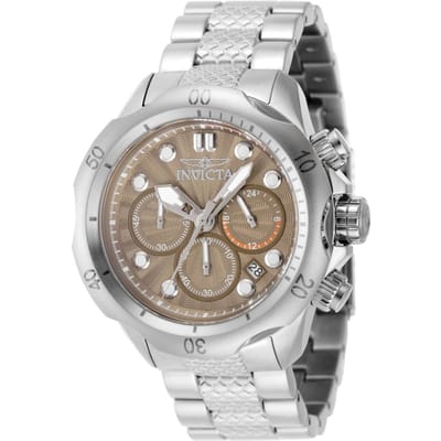 Invicta Invicta Racing 47751 Heren Horloge - Quartz Uurwerk - Roestvrij Staal met bruine Wijzerplaat - 45mm