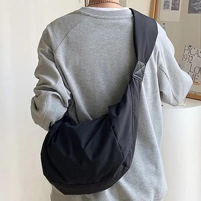 Mode Schoudertas Zomer Grote Capaciteit Casual Nylon Dames Schoudertas Koreaanse Stijl Hobos Tas Jeugd Crossbody Tote 45x20x16cm gray