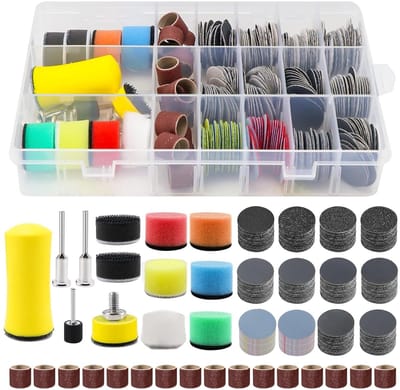 268 Stuks Schuurdiscs met Klittenband 0.98 Inch - Veelzijdige Schuurset voor Boormachines, Schuurmachines en Polijsten