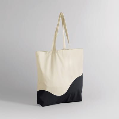Organische swirl-print tas Westford Mill