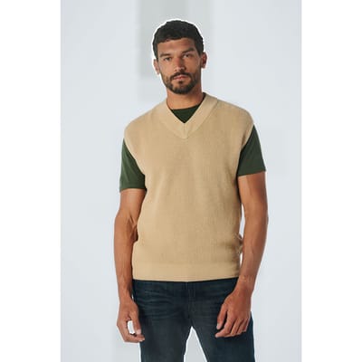 No Excess Spencer V-neck Relief Rib Jacquard With Wool Stone Maat: XXL | Sweaters Outlet | Heren | Ecru