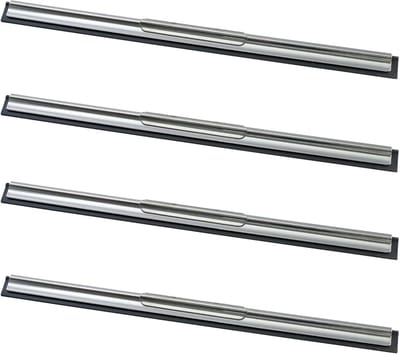 Wisser Rubber - Reserve Rubber Lip - Streeploos Reinigen - Duurzaam en Elastisch - 4 Stuks 25 cm - Zilverkleurig