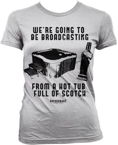 Anchorman Dames Tshirt -S- Hot Tub Full Of Scotch Wit