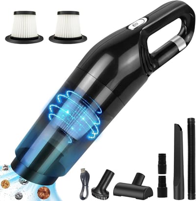 Draadloze Handheld Stofzuiger - 10000Pa Hoog Vermogen Lage Geluid - 2 Filters Oplaadbaar Mini Ontwerp - Geschikt Voor Huis-Kantoor-Auto Accessoire - Effici毛nte Reiniging Zonder Kabels