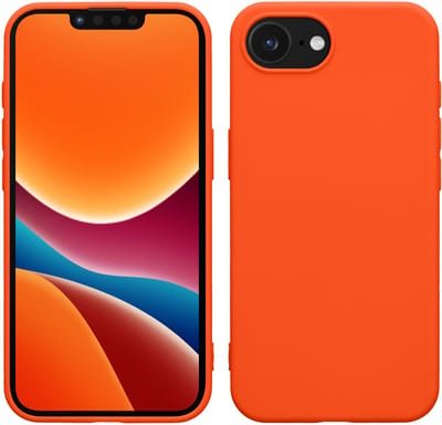 kwmobile telefoonhoesje geschikt voor Apple iPhone 17e / iPhone 16e - Hoesje voor smartphone - Back cover in neon oranje