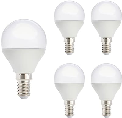 Kobi LED Lamp Mini Bolvorm E14 8.5W - 806lm - 3000K - 230V - Voor Tafellamp, Nachtkastlamp of Compact Armatuur - 5 stuks