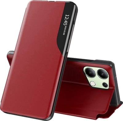 Hoesje geschikt voor Xiaomi Redmi Note 13 4G - Techsuit eFold Book Case - Rood