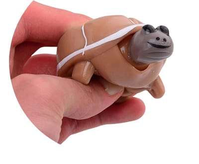 Hoogwaardige Pop-It Schildpad / Knijpbal / Stressbal | Anti-Stress Fidget | Squishy - Bruin