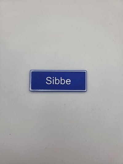 Koelkast Magneet plaatsnaam 8 X 3 CM Sibbe