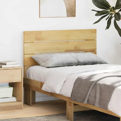 vidaXL - Hoofdbord - 90 - cm - massief - eikenhout