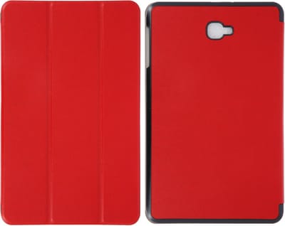 Avizar Folio Trifold Hoesje Geschikt voor Galaxy Tab A6 10.1 met Dubbele Standfunctie, Rood