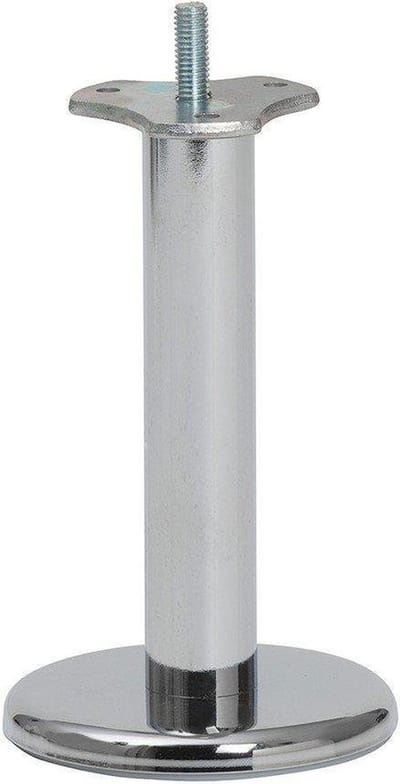 FLE - Stalen meubelpoot chroom rond ø 2,5 cm en hoogte 16 cm (M8)