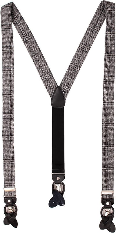 TRESANTI | BOBBIO I Bretels met donkere ruit | Charcoal