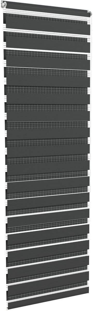NAIZY Dubbel Rolgordijn Klemmfix Zonder Boren 80x220 cm rolgordijnklem Rolgordijn Zonwering Rolgordijn Raamgordijn voor Ramen en Deuren Zebra Rolgordijn Zijtrek Rolgordijn, Zwart