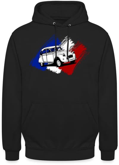 Citroën 2CV Model Franse Vlag Hoodie Unisex