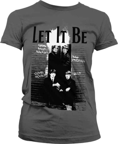 The Beatles Dames Tshirt -S- Let It Be Grijs