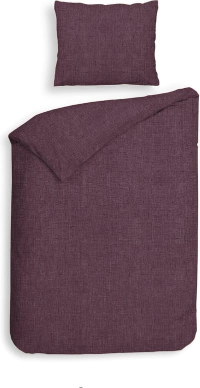 Heckett & Lane Franela - Flanel - Dekbedovertrek - Eenpersoons - 140x200/220 cm - Bordeaux Red