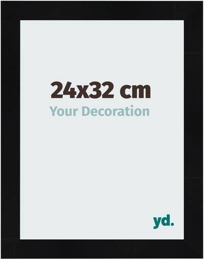 Your Decoration - Fotolijst 24x32 cm - MDF - Zwart Hoogglans - Pisa