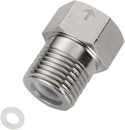 Checkklep voor Toilet Waterleiding, 1/2" Mannetje naar Vrouwelijke Draad, Terugstroompreventie, RVS, Eén Richting Verbinding, Duurzaam en Corrosiebestendig