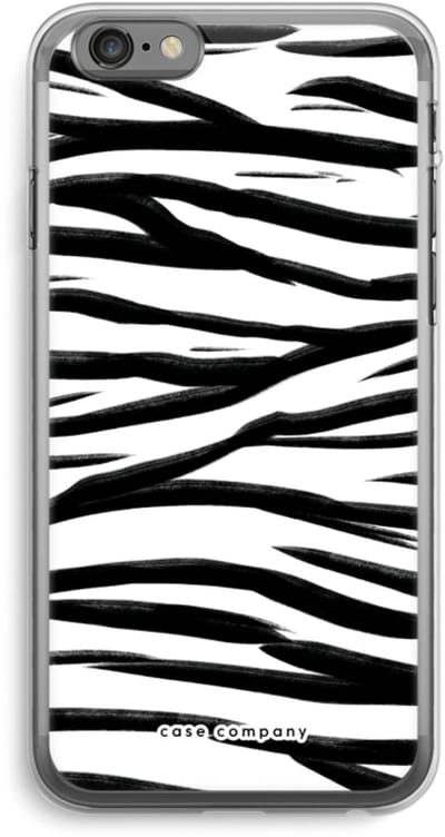 Case Company® - Hoesje geschikt voor iPhone 6 PLUS / 6S PLUS hoesje - Zebra pattern - Soft Cover Telefoonhoesje - Bescherming aan alle Kanten en Schermrand