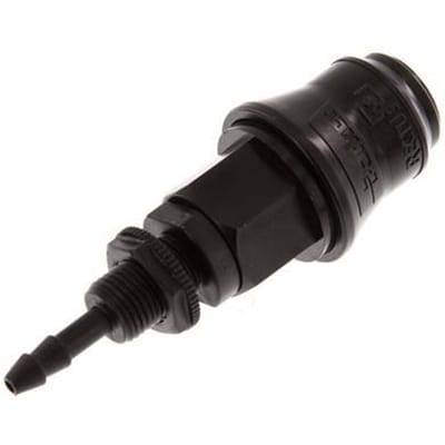 POM DN 5 Koppeling Snelkoppeling 4 mm Slangpilaar Schotkoppeling