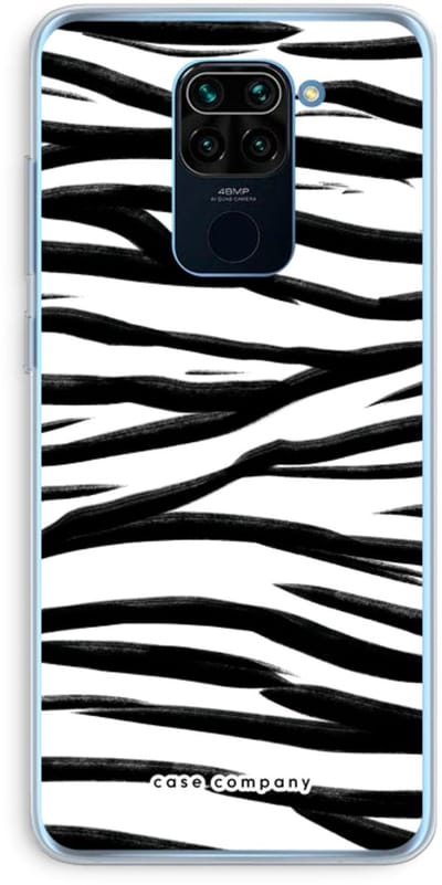 Case Company® - Hoesje geschikt voor Xiaomi Redmi Note 9 hoesje - Zebra pattern - Soft Cover Telefoonhoesje - Bescherming aan alle Kanten en Schermrand
