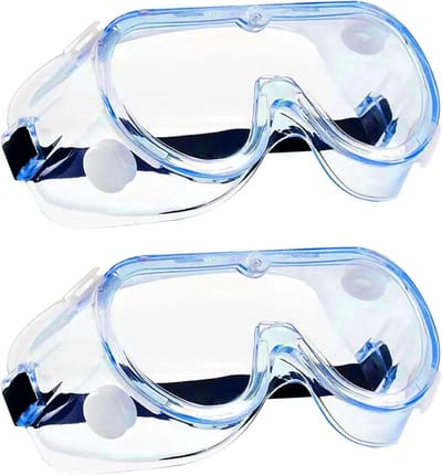 2x Veiligheidsbril Transparant Krasbestendig en Anti-Fog Bescherming voor Werk en Laboratorium