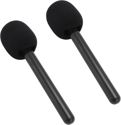 Handheld Microfoon Adapter Set voor Interviewgebruik - Geschikt voor Diverse Microfoons zoals Red Wireless GO II en Hollyland Lark 150, Inclusief 2 Stuks