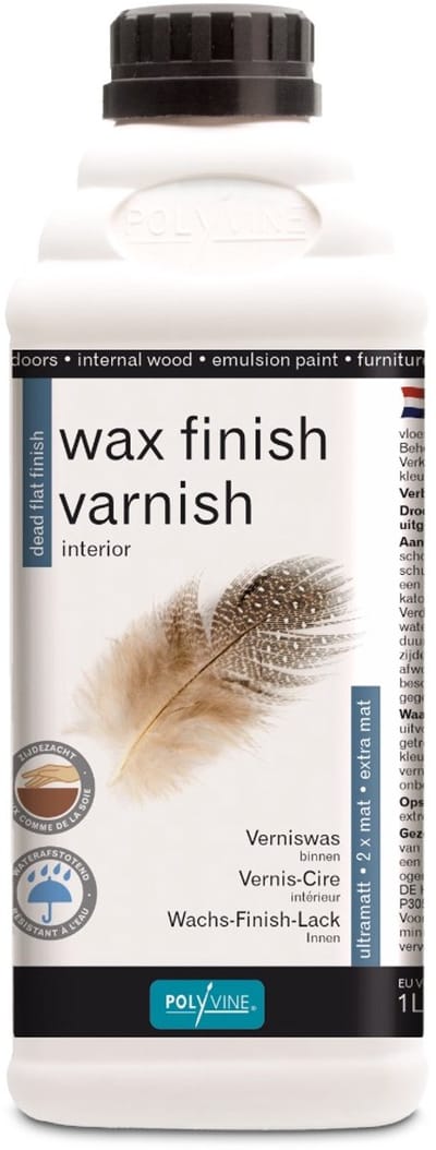 Polyvine Verniswas - wax finish - extra mat - wit - 1 liter