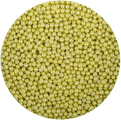 BrandNewCake® Suikerparels Metallic Goud Ø 4mm 80gr - Strooisel - Eetbare Taartdecoratie