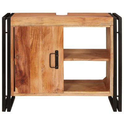 vidaXL - Wastafelkast - Bruin - 71 - x - 33 - x - 58 - cm - Massief - Acacia - Hout