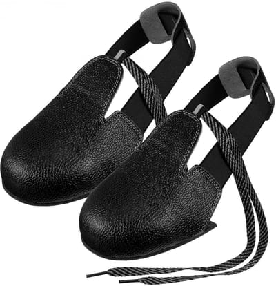 Dailygoods- Veiligheidsoverschoenen Antislipzool - Verstelbare Riem - Slagvaste Teenkap - Maat 36-46 - Geschikt voor Smalle Schoenvormen - Hoogwaardig Leer - Veiligheidsschoenen