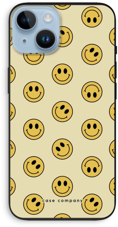 Case Company® - Hoesje geschikt voor iPhone 14 hoesje - Smiley N°2 - Biologisch Afbreekbaar Telefoonhoesje - Bescherming alle Kanten en Schermrand