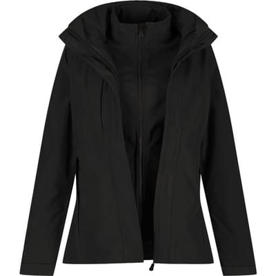 Regatta Professionele vrouwen/dames Kingsley 3-in-1 Waterdicht jasje (Zwart)