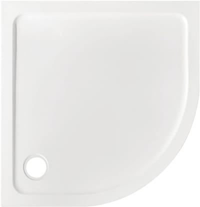 Adema Dawn douchebak - 80x80x4cm - kwartrond SMC - glans wit