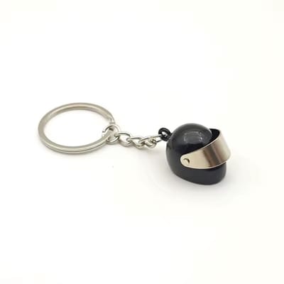 New Age Devi - Stoere Motor Helm Sleutelhanger - Perfect voor Auto, Fiets en Scooter - Zwart
