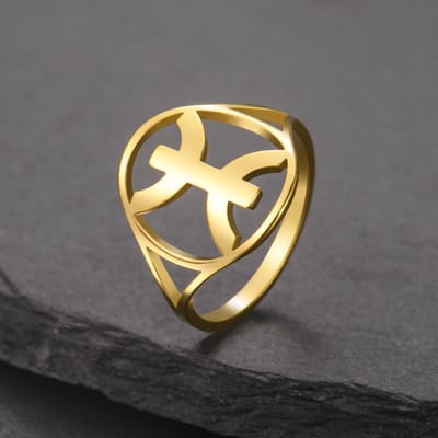 LIKGREAT Amazigh Berber Symbool Vingerring Roestvrij Staal Mannen Vrouwen Yaz Afrikaanse Etnische Stam Religieus Amulet Sieraden Cadeau 9 beige