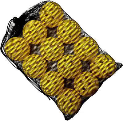 Oefen Golfballen - Holle Ballen Set - Golf Vaardigheden Trainen - Lichtgewicht Met Nettenzak - 7.4 cm Diameter - Geel