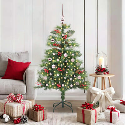vidaXL - Kunstkerstboom - 150 - LED's - Warmwit - PVC - en - Metalen - Groen