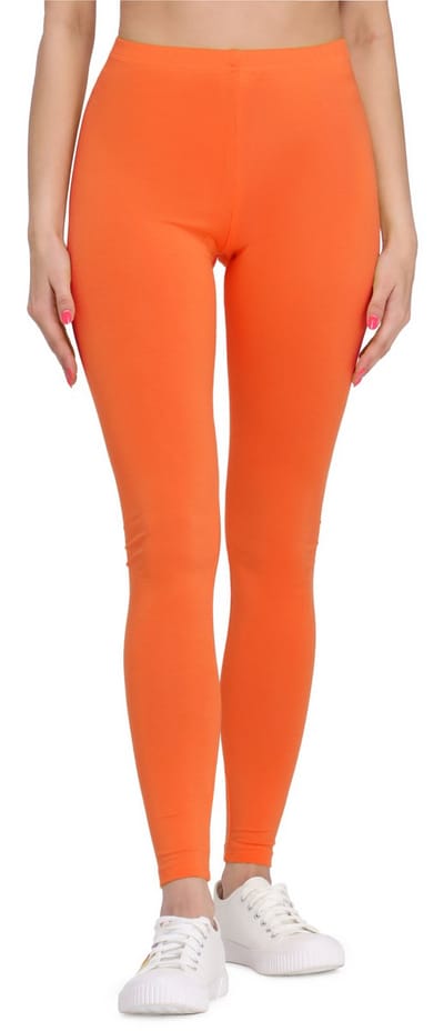 Bellivalini BLV-BLV50-147-LE Dames Leggings - Sport - Vrijetijdsbroek - Lang - Viscose - Sporbroek - Yogabroek - Oranje - XL