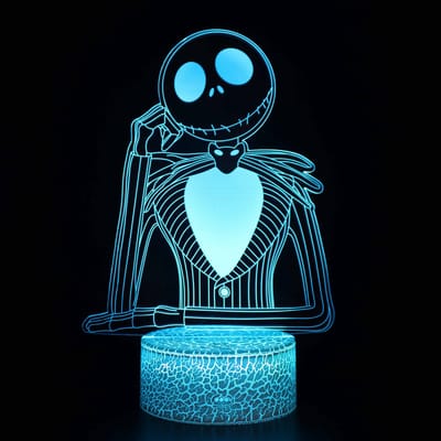 Oneay Halloween Town Pumpkin King nachtlampje – 3D illusielamp met afstandsbediening – Anime bureaulamp voor kinderkamer en slaapkamer – LED sfeerverlichting voor kinderen, gamers en fans – Creatieve decoratielamp en cadeau idee