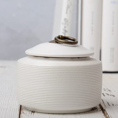 Luxe Begrafenis Urn 330 ML - Crematie Urn - Uniek - Voor Huisdieren of Menselijk As - Crematie As - Mini Urn - Decoratie Urn - WIT
