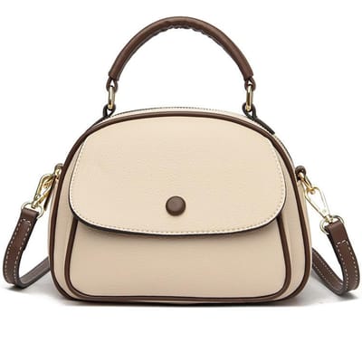 Meisjestas Nieuwe Lichtgewicht en Veelzijdige Crossbody Tas Klassieke Mode Schoudertas voor Dames Grote Capaciteit Zacht Leer Handtas beige
