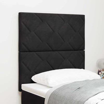 vidaXL - LED - Hoofdbord - Zwart - 80 - cm - Fluweel